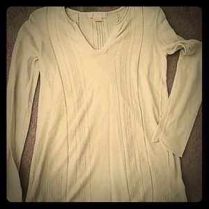 Michael Kors beige linen blend top